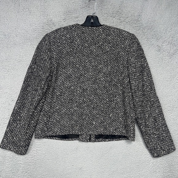 VTG Talbots 2pc Dress Blazer Set Sz 12 Houndstooth Tweed Wool Blend Academia USA - Picture 4 of 16